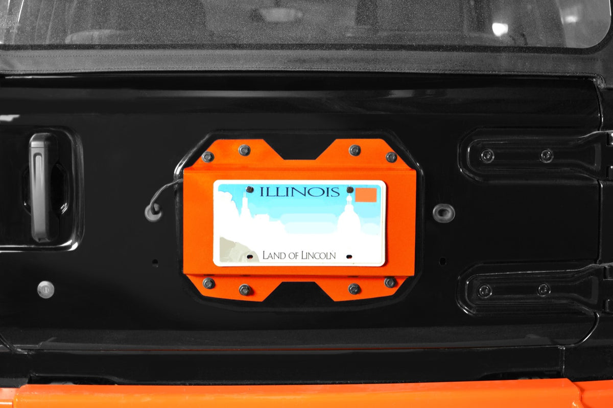 JL Rear License-Plate Relocator - Fluorescent Orange