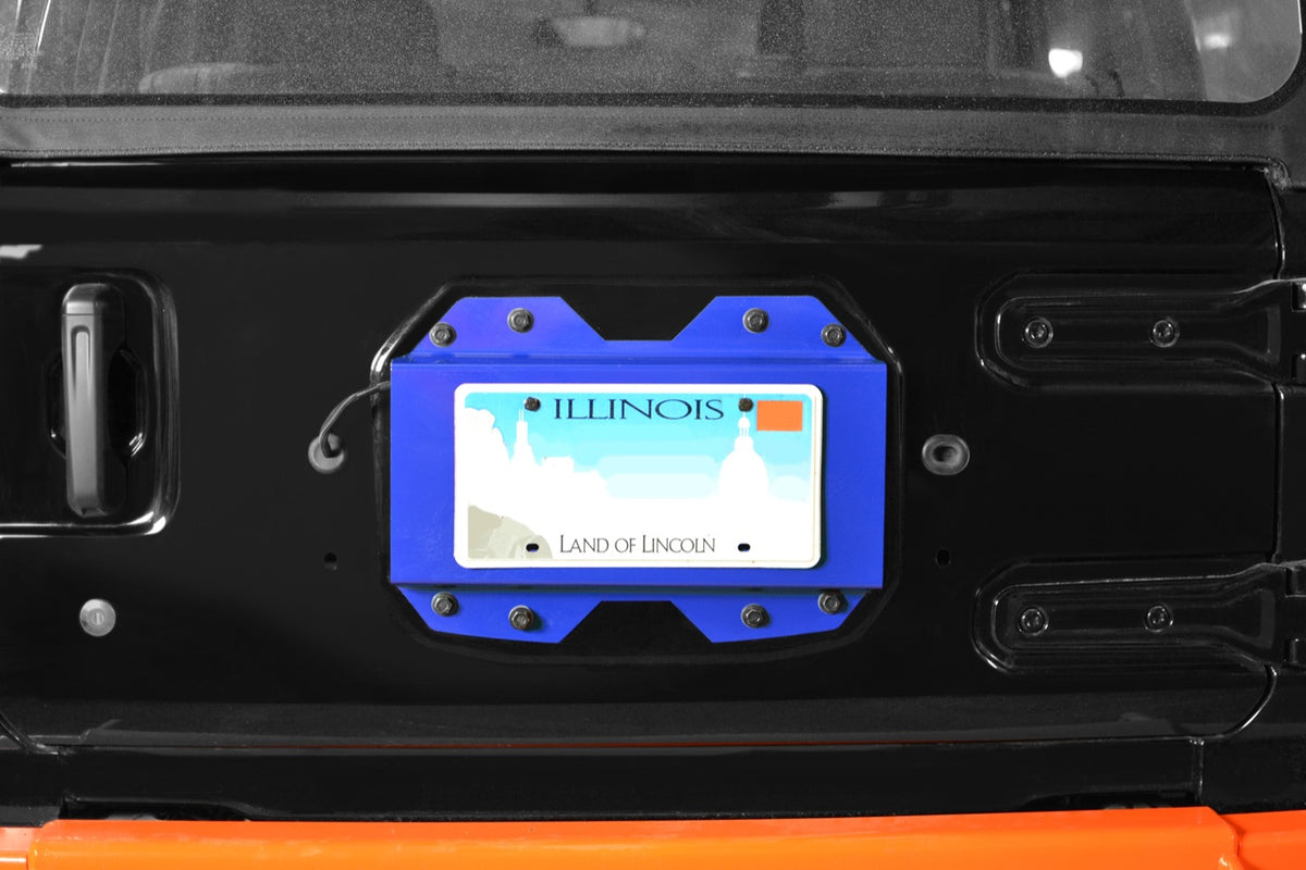 JL Rear License-Plate Relocator - Southwest Blue