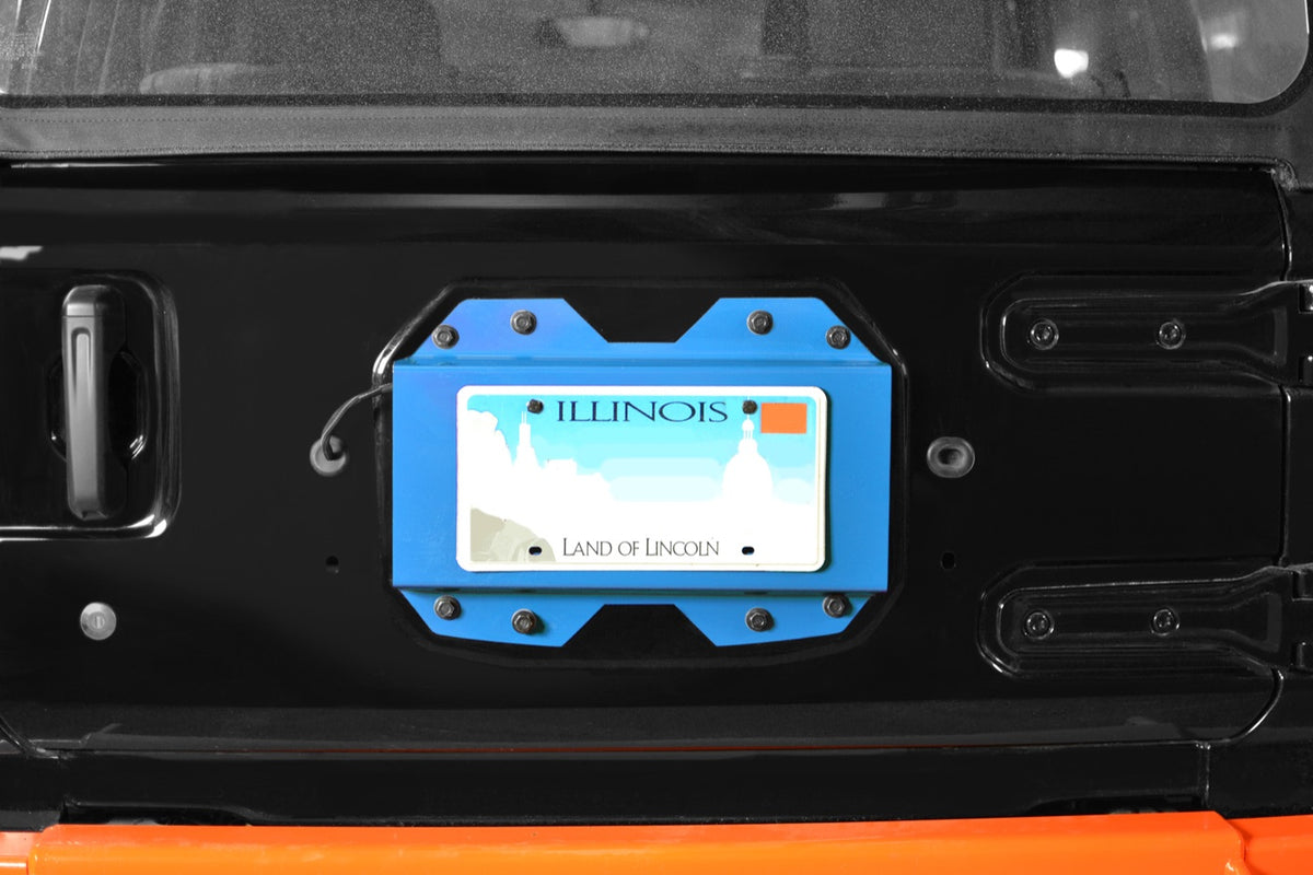 JL Rear License-Plate Relocator - Playboy Blue