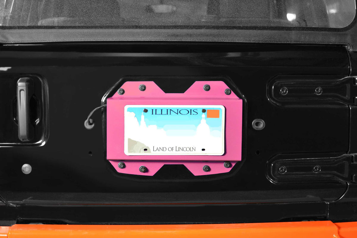 Steinjäger Exterior Accessories Wrangler JL 2018 to Present License Plate Brackets Pinky