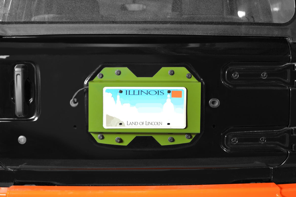 JL Rear License-Plate Relocator - Gecko Green