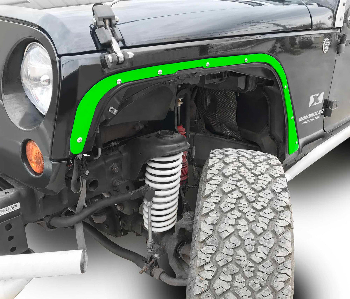 Steinjäger Fenders Wrangler JK 2007-2018 Deletes Front Neon Green
