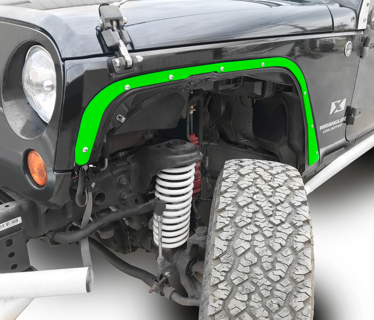 JK Front Fender Delete Kit - Neon Green