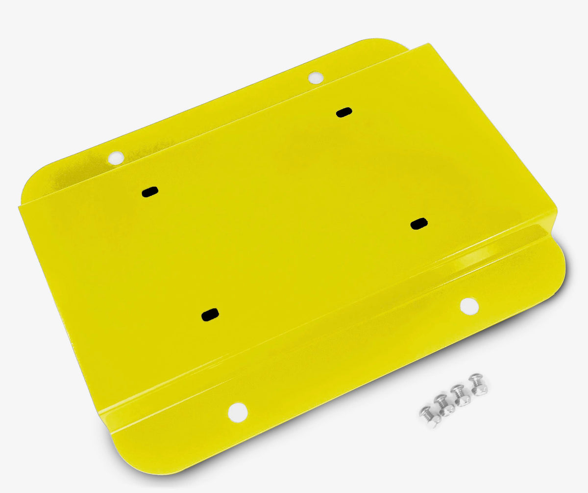 Steinjäger Exterior Accessories Wrangler JK 2007-2018 License Plate Brackets Relocation Kit Neon Yellow