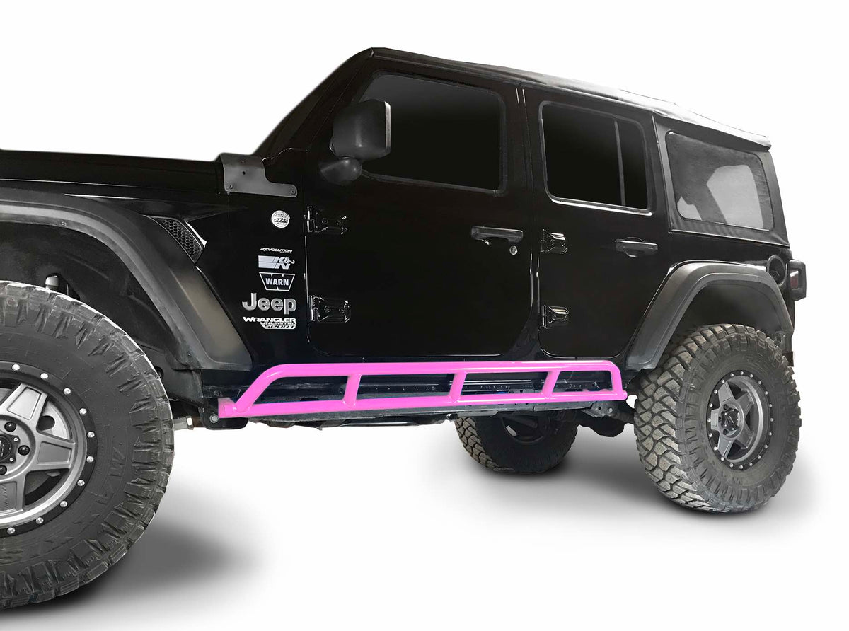 Steinjäger Armor Wrangler JL 2018 to Present Rock Sliders 4 Door JLU Pinky