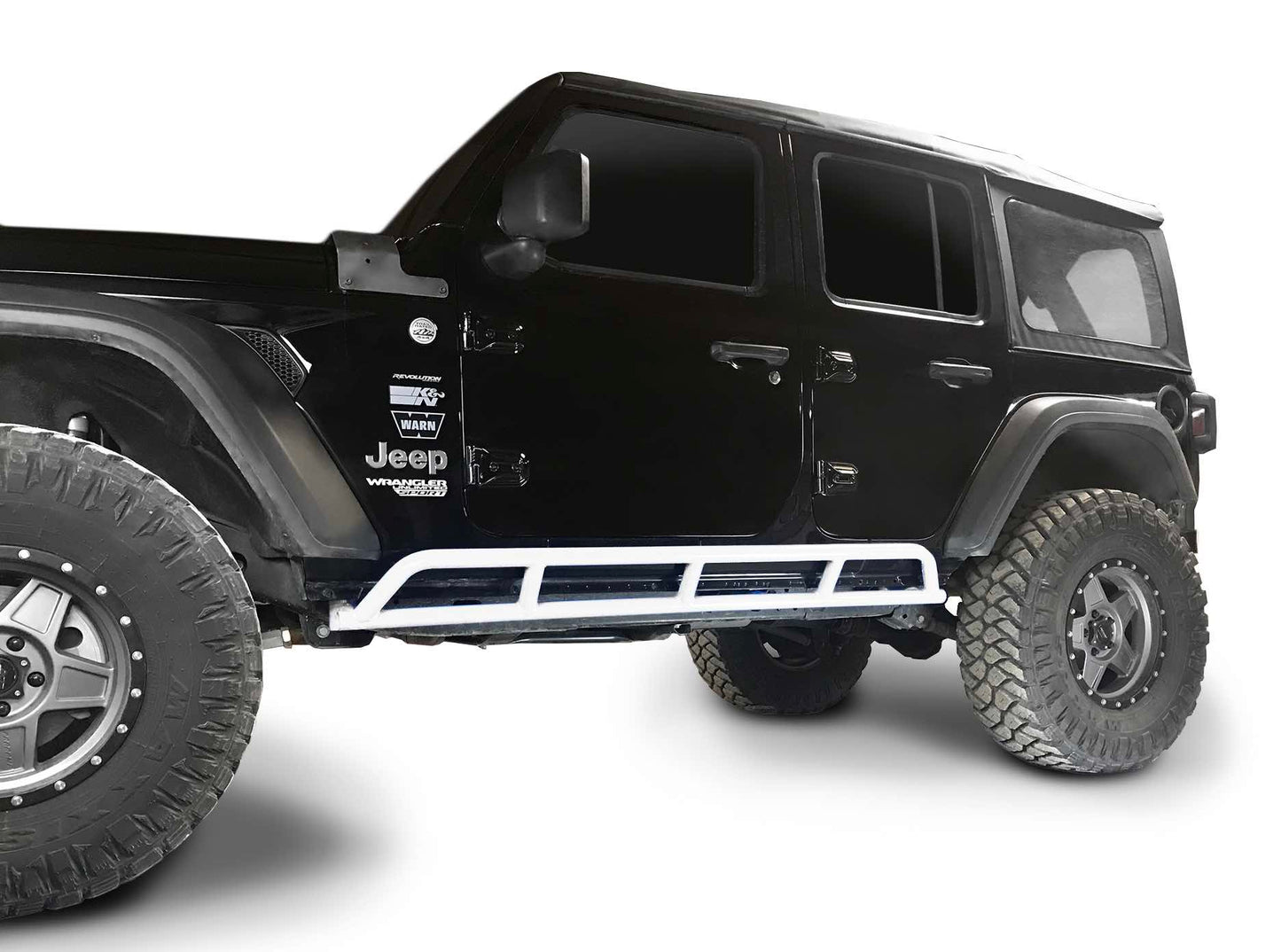 Steinjäger Armor Wrangler JL 2018 to Present Rock Sliders 4 Door JLU Cloud White