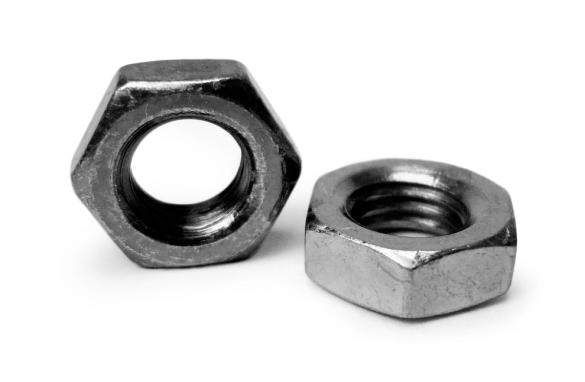 Bulk Jam Nuts - 1-12 LH - 2 Pack - Grade 2 - Plated Zinc Silver