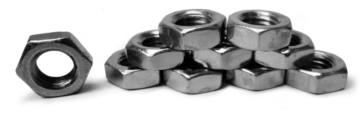Bulk Jam Nuts - M16 x 1.50 RH - 10 Pack - Class 4 - Plated Zinc Silver Hex Free