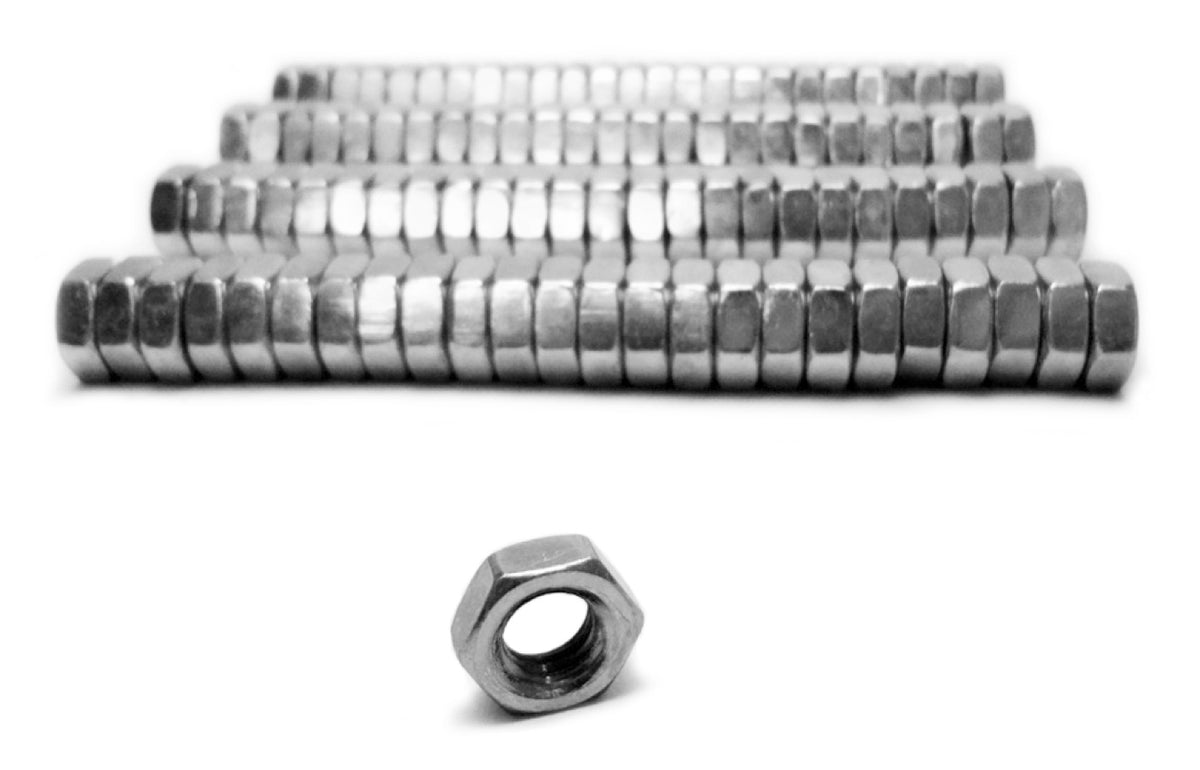 Bulk Jam Nuts - 1/2-20 LH - 100 Pack - Grade 2 - Plated Zinc Yellow - Legacy Stock 48409