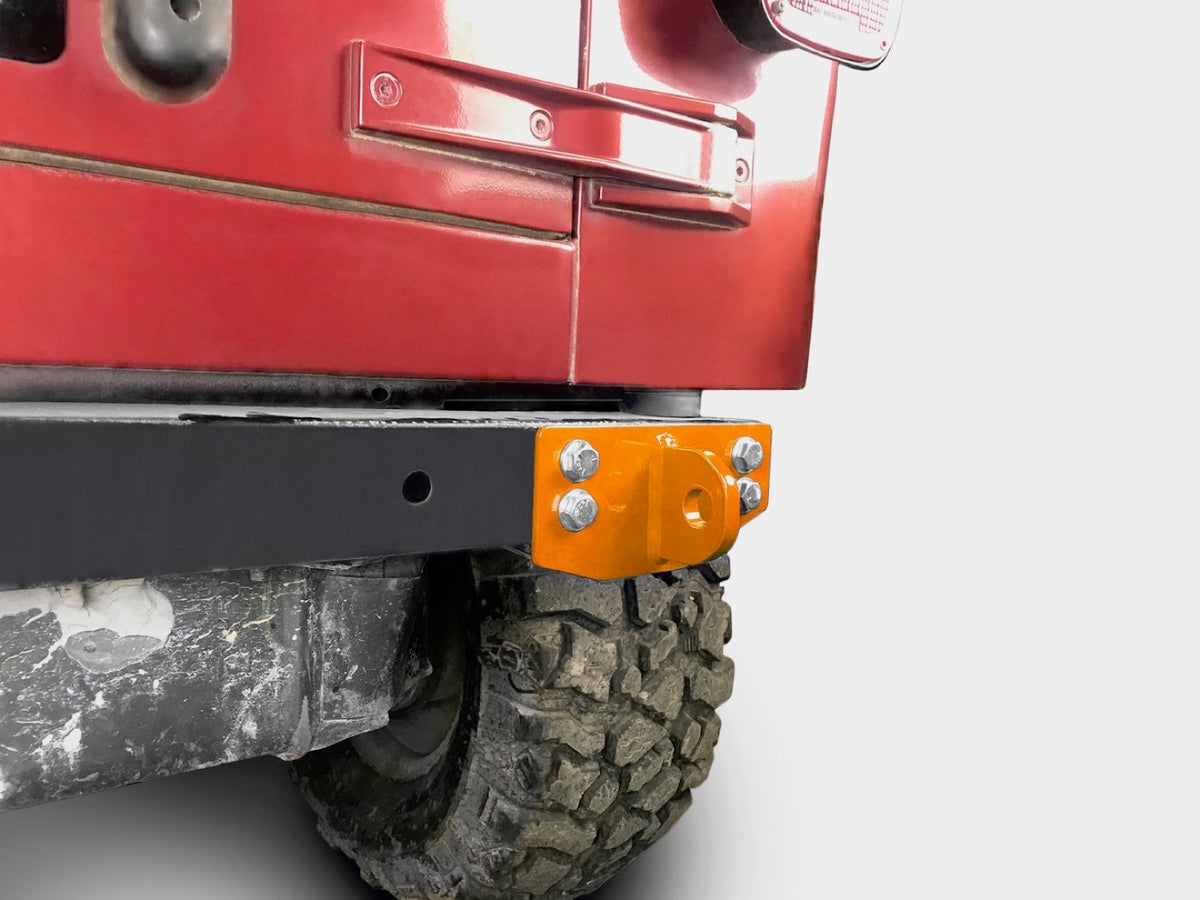 TJ Rear Bumperette D-Ring Mounts - Fluorescent Orange