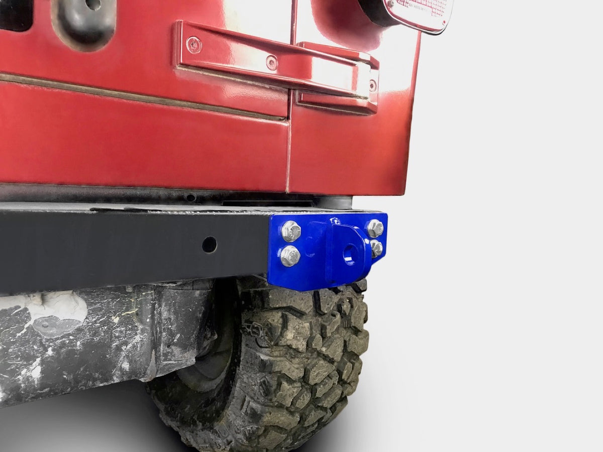 TJ Rear Bumperette D-Ring Mounts - Southwest Blue