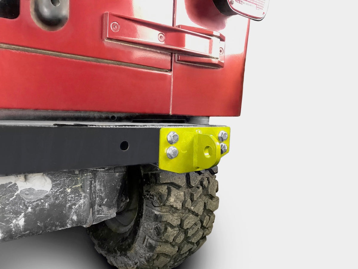 TJ Rear Bumperette D-Ring Mounts - Neon Yellow