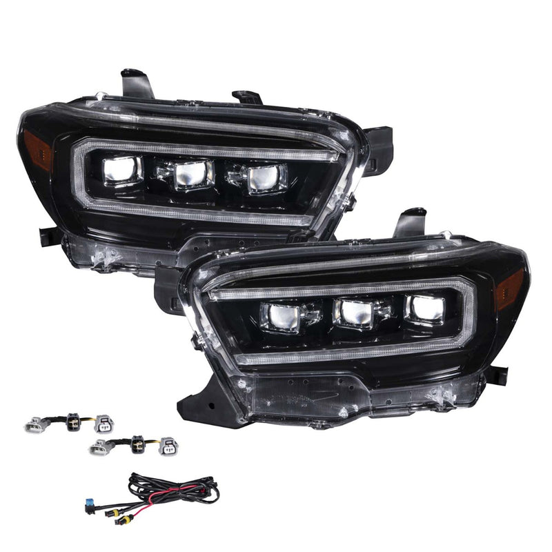 2016-2023 Toyota Tacoma Sequential LED Projector Headlights with Amber DRL Pair Form Lighting