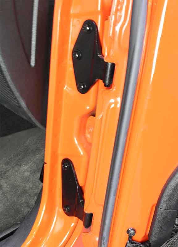 Kentrol 07-18 Jeep Wrangler JK Body Door Hinge Set 8 Pieces 4 Door - Textured Black