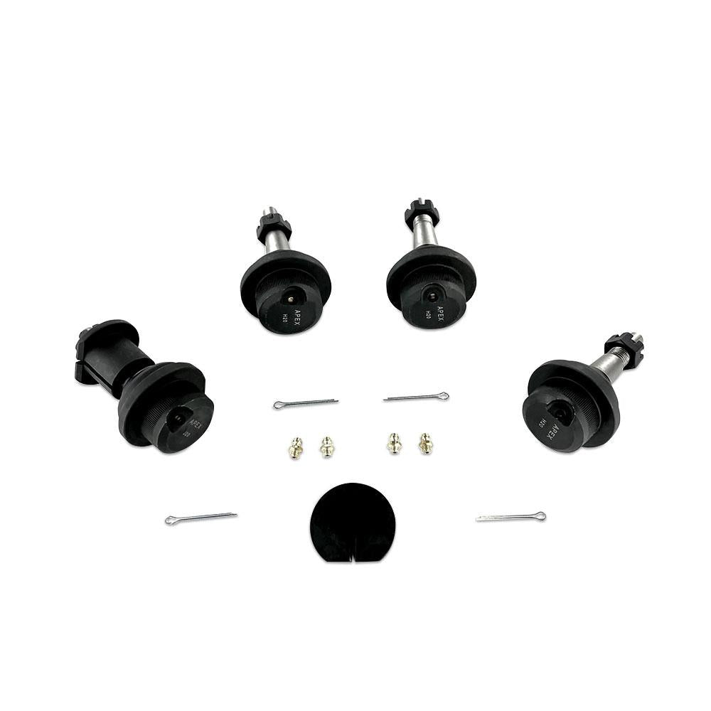 Apex Chassis Heavy Duty Ball Joint Kit Fits: 19-22 Jeep Gladiator JT 18-22 Jeep Wrangler JL/JLU Rubicon Mohave Sahara Sport Includes: 2 Upper & 2 Lower