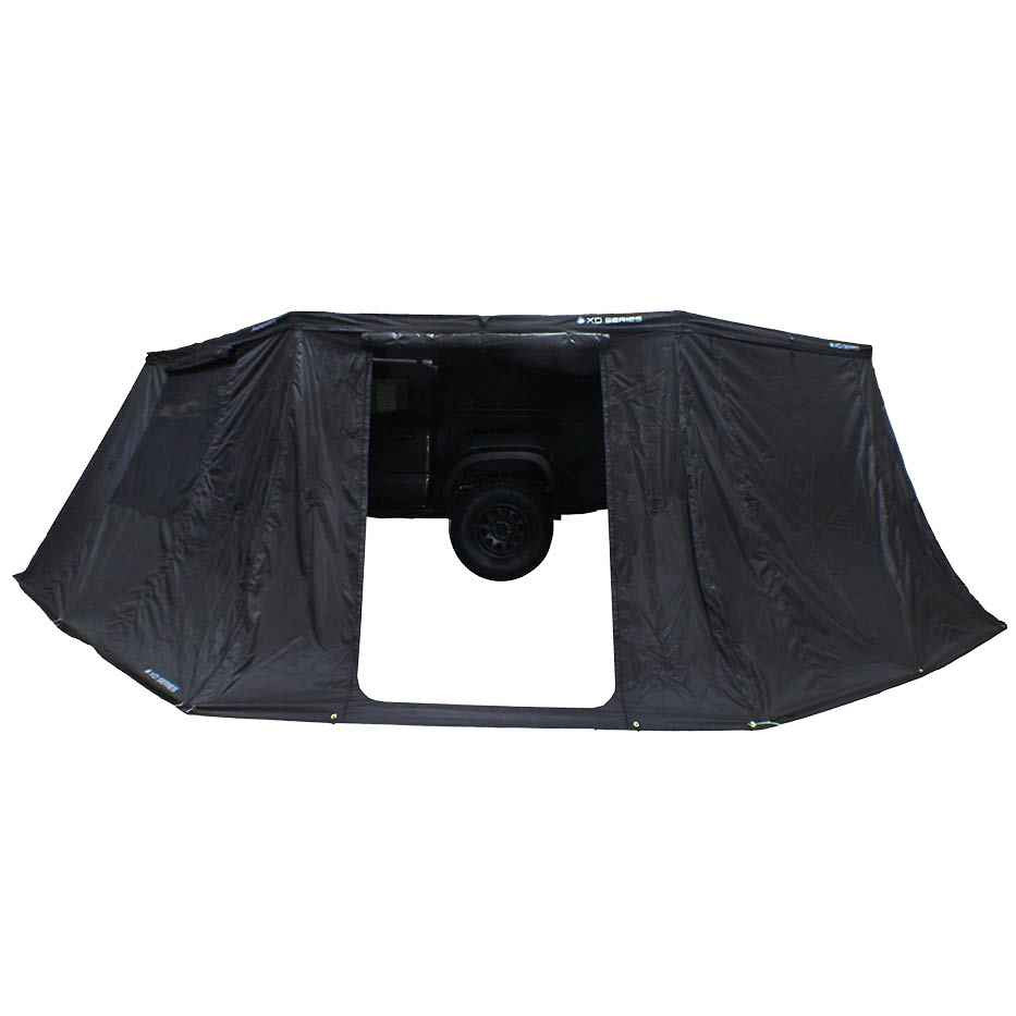 Overland Vehicle Systems XD Nomadic 180 - Awning Wall W/Door & Windows, Universal, Black Body, Black Trim W/Storage Bag