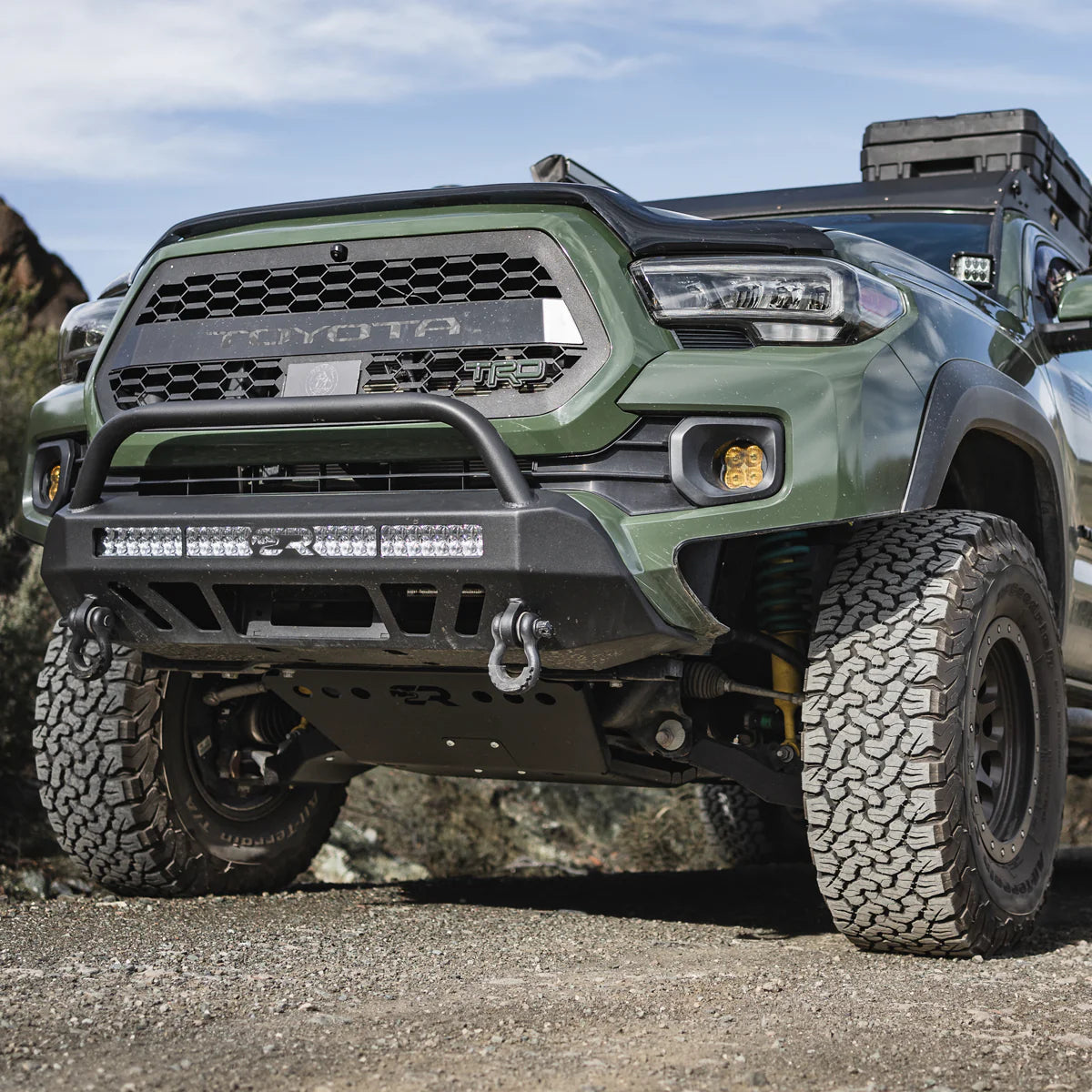 Cali Raised 16-23 Toyota Tacoma Stealth Bumper - Bull Bar / No Light Bar