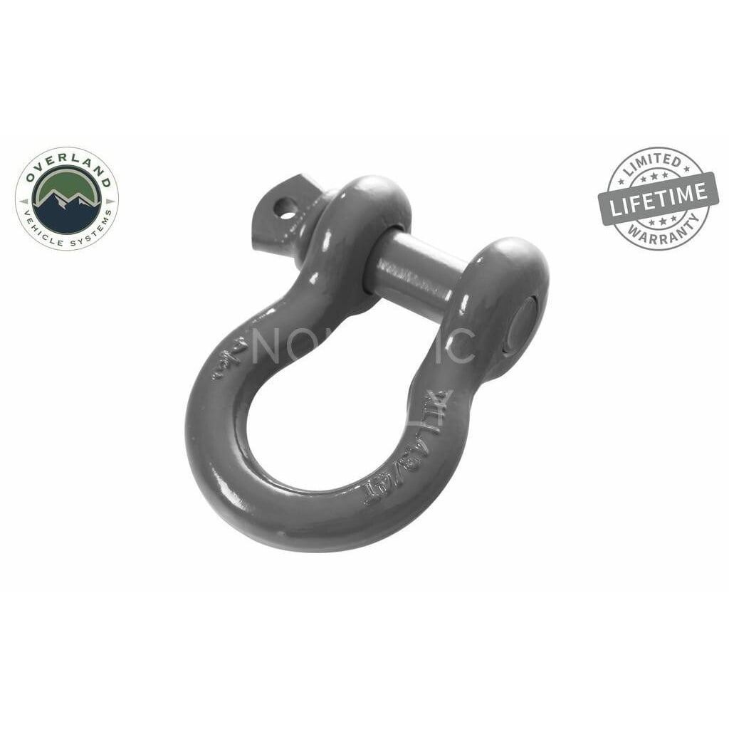 Overland Vehicle Systems Recovery Shackle 3/4" 4.75 Ton - Gray