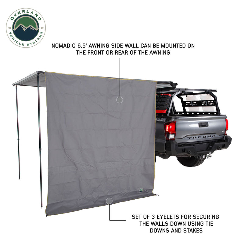 Nomadic 6.5 Foot Awning Side Shade Wall Overland Vehicle Systems