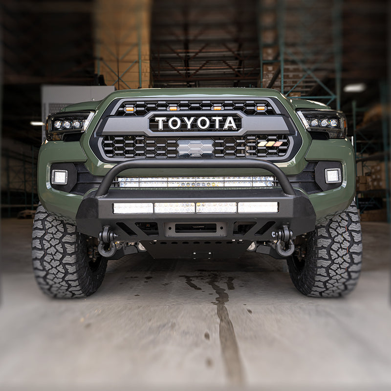 16-Up Tacoma Stealth Bumper No LED Bar No Switch Relocation Mounts Only No Winch No D-Ring Cali Raised LED