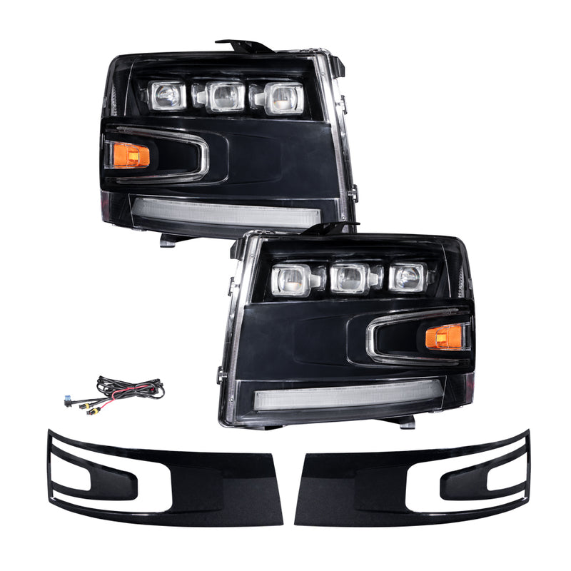 2007-2013 Chevrolet Silverado LED Projector Headlights Pair Form Lighting