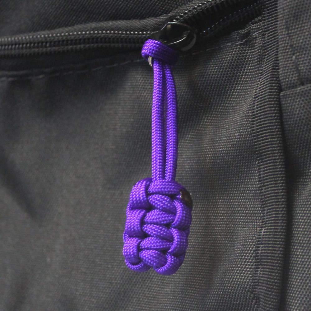 Paracord Zipper Pull Purple Set Of 5 Bartact