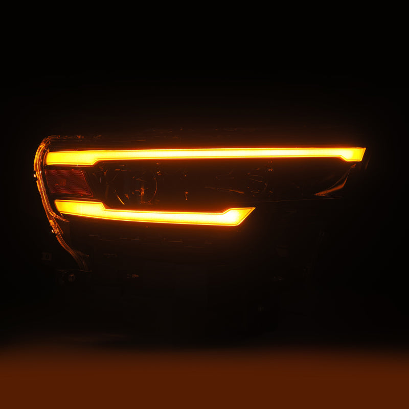 AlphaRex 24-26 Ford Ranger LUXX LED Proj Headlights Alpha Blk w/Activ Light/Seq Signal/Switchback