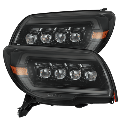 AlphaRex 03-09 Toyota 4Runner NOVA LED Proj Headlights Alpha Black w/Activ Light/Seq Signal/SB DRL