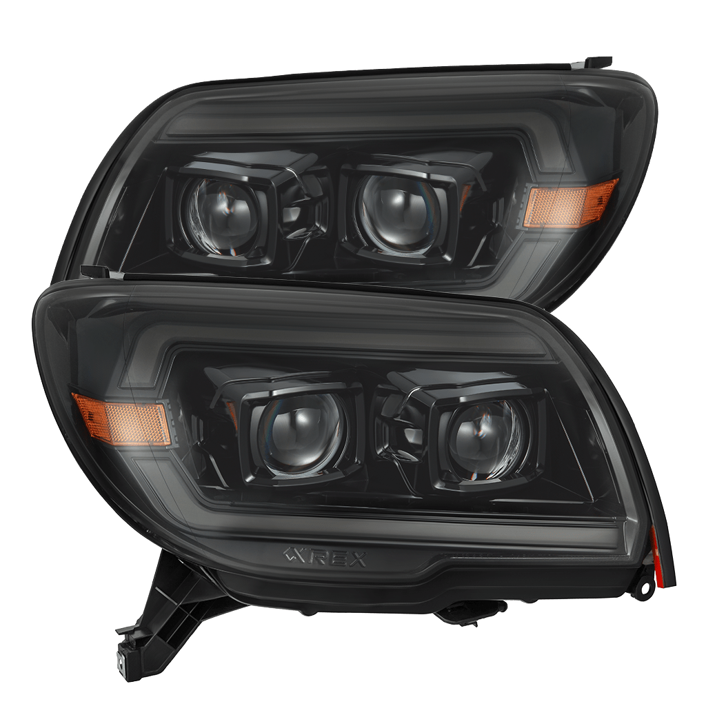 Alpharex 03-09 Toyota 4Runner PRO-Series Proj Headlights Alpha Blk w/ Activ Light/Seq Signal/DRL