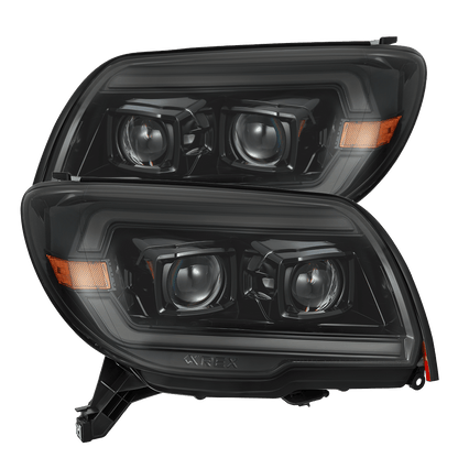 AlphaRex 03-09 Toyota 4Ru PRO-Series Proj Headlights Blk w/Activ Light/Seq Signal/DRL