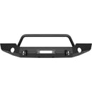 Westin 18-19 Jeep Wrangler JL WJ2 Full Width Front Bumper w/Bull Bar Textured Black