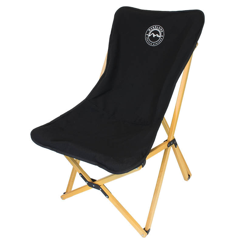 Overland Vehicle Systems Kick It Wooden Camp Chair - Wood Base & Storage Bag