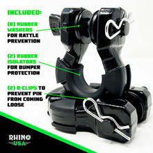 Rhino USA 8T Super Shackle 2-Pack (Black)