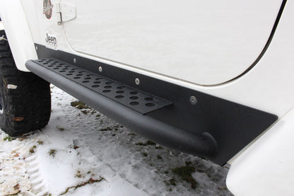 Fishbone Offroad 97-06 Jeep Wrangler TJ Steel Rock Slider - Black Textured Powdercoat