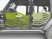 Steinjäger Doors Gladiator JT 2019 to Present Trail, American Flag Design Front Doors Gecko Green