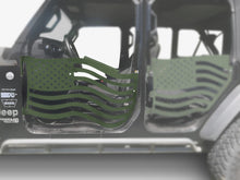 Steinjäger Doors Wrangler JL 2018 to Present Trail, American Flag Design Front Doors Locas Green
