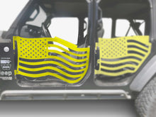 Steinjäger Doors Gladiator JT 2019 to Present Trail, American Flag Design Front Doors Neon Yellow
