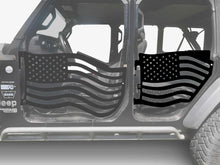 Steinjäger Doors Wrangler JL 2018 to Present Trail, American Flag Design Rear Doors Black