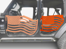 Steinjäger Doors Gladiator JT 2019 to Present Trail, American Flag Design American Flag Fluorescent Orange