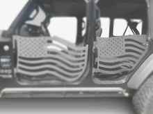 Steinjäger Doors Gladiator JT 2019 to Present Trail, American Flag Design American Flag Gray Hammertone
