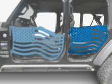 Steinjäger Doors Wrangler JL 2018 to Present Trail, American Flag Design Rear Doors Playboy Blue