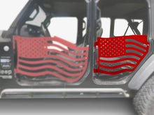 Steinjäger Doors Wrangler JL 2018 to Present Trail, American Flag Design Rear Doors Red Baron