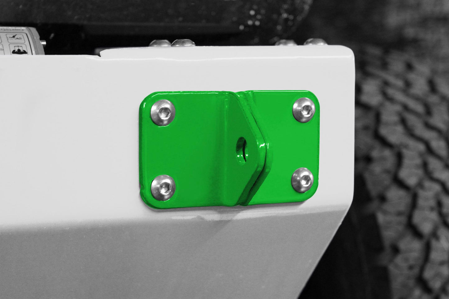 Steinjäger Recovery and Towing Wrangler JK 2007-2018 D-Ring Mounting Brackets Neon Green