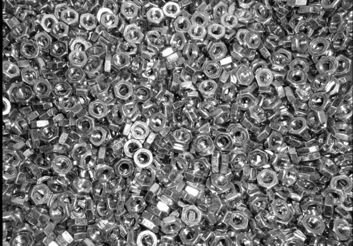 Bulk Jam Nuts - 3/8-24 LH - 1000 Pack - Grade 2 - Plated Zinc Silver