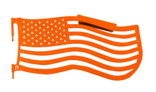 Steinjäger Doors Wrangler JL 2018 to Present Trail, American Flag Design Front Doors Fluorescent Orange