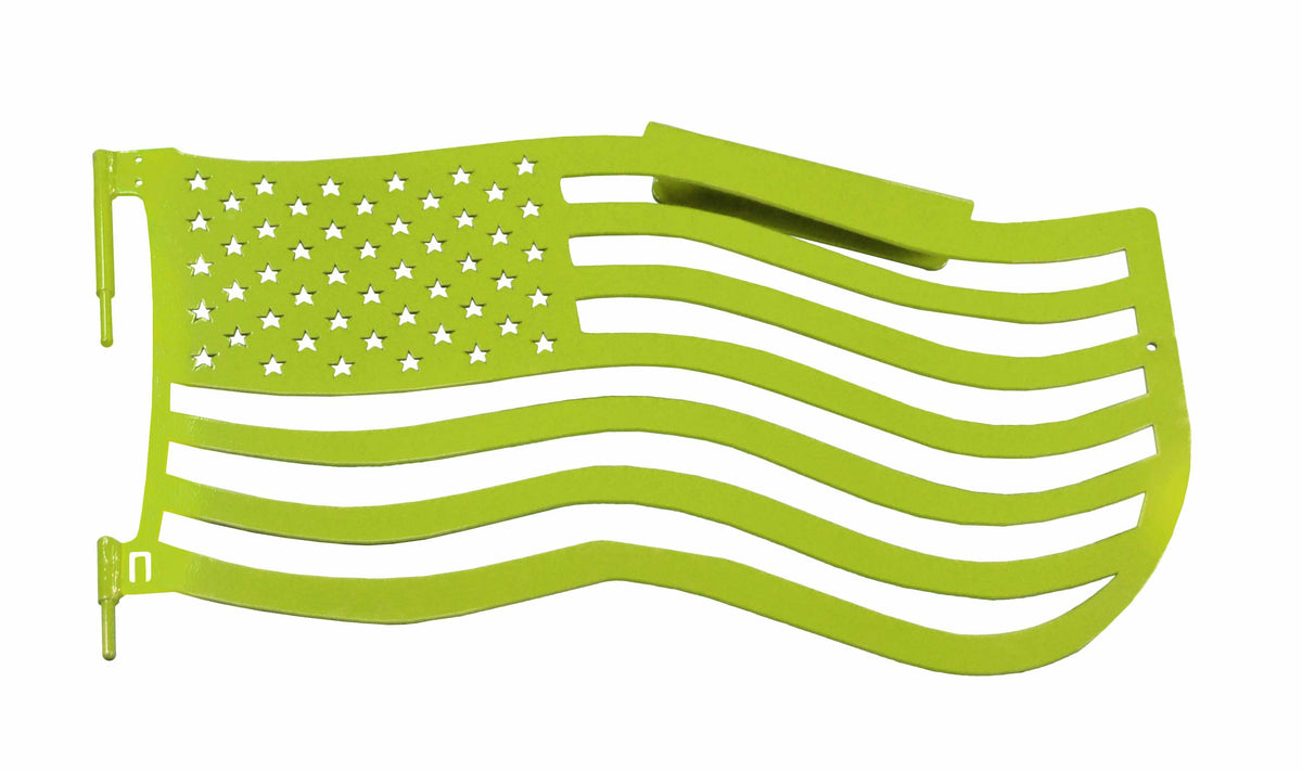 Steinjäger Doors Wrangler JL 2018 to Present Trail, American Flag Design Front Doors Gecko Green
