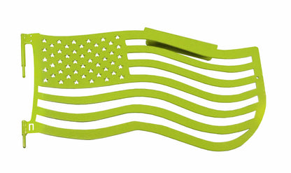 Steinjäger Doors Wrangler JL 2018 to Present Trail, American Flag Design Front Doors Gecko Green