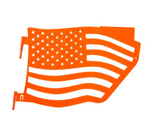 Steinjäger Doors Wrangler JK 2007-2018 Trail, American Flag Design Rear Fluorescent Orange