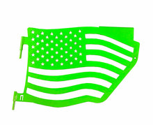Steinjäger Doors Wrangler JK 2007-2018 Trail, American Flag Design Rear Neon Green