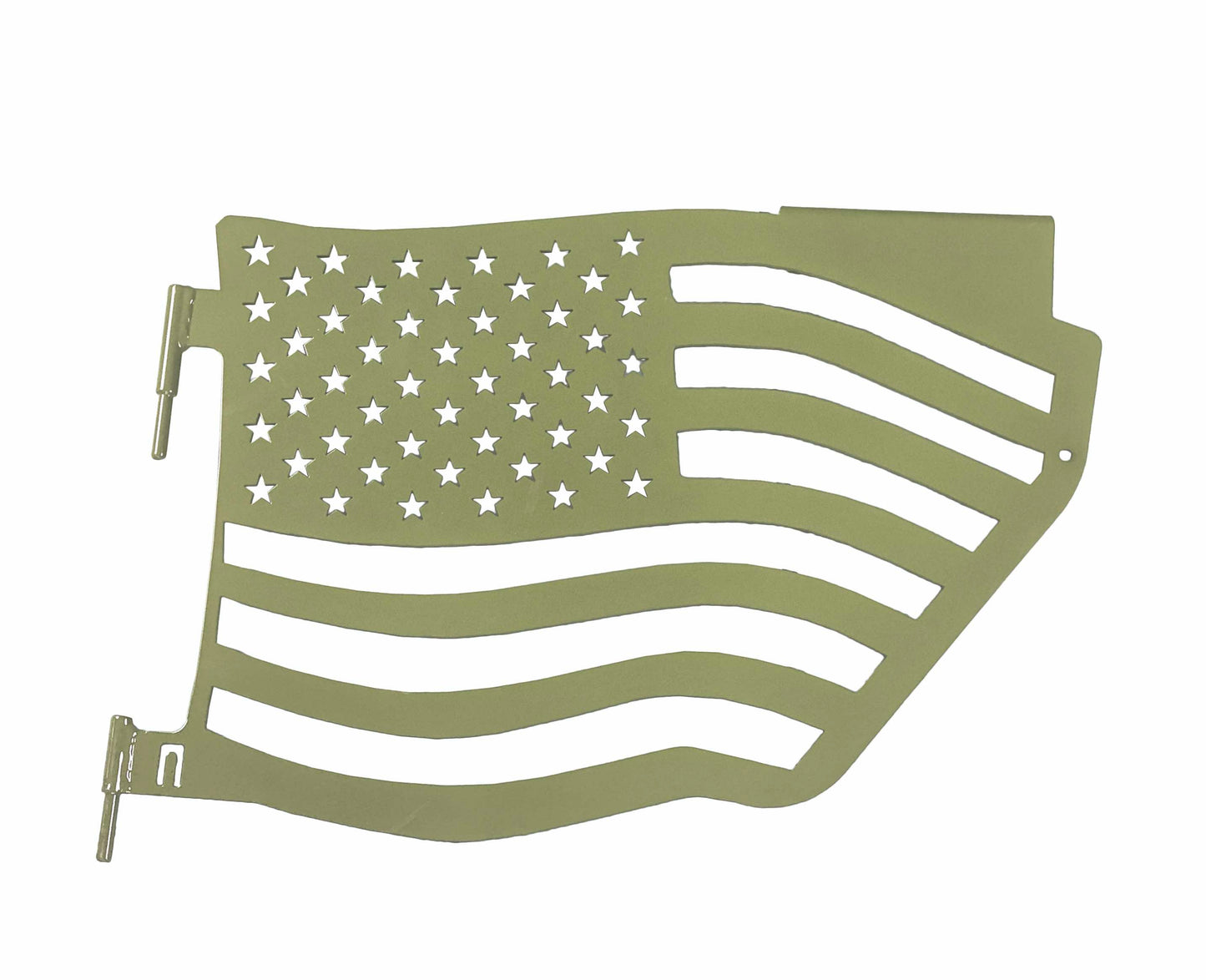 Steinjäger Doors Wrangler JK 2007-2018 Trail, American Flag Design Rear Locas Green